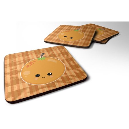 Orange Face Foam Coasters - Set Of 4